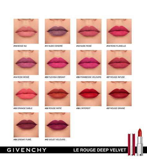 givenchy coffret rouge a levre|Givenchy Rouge à lèvres Le Rouge Deep Velvet .